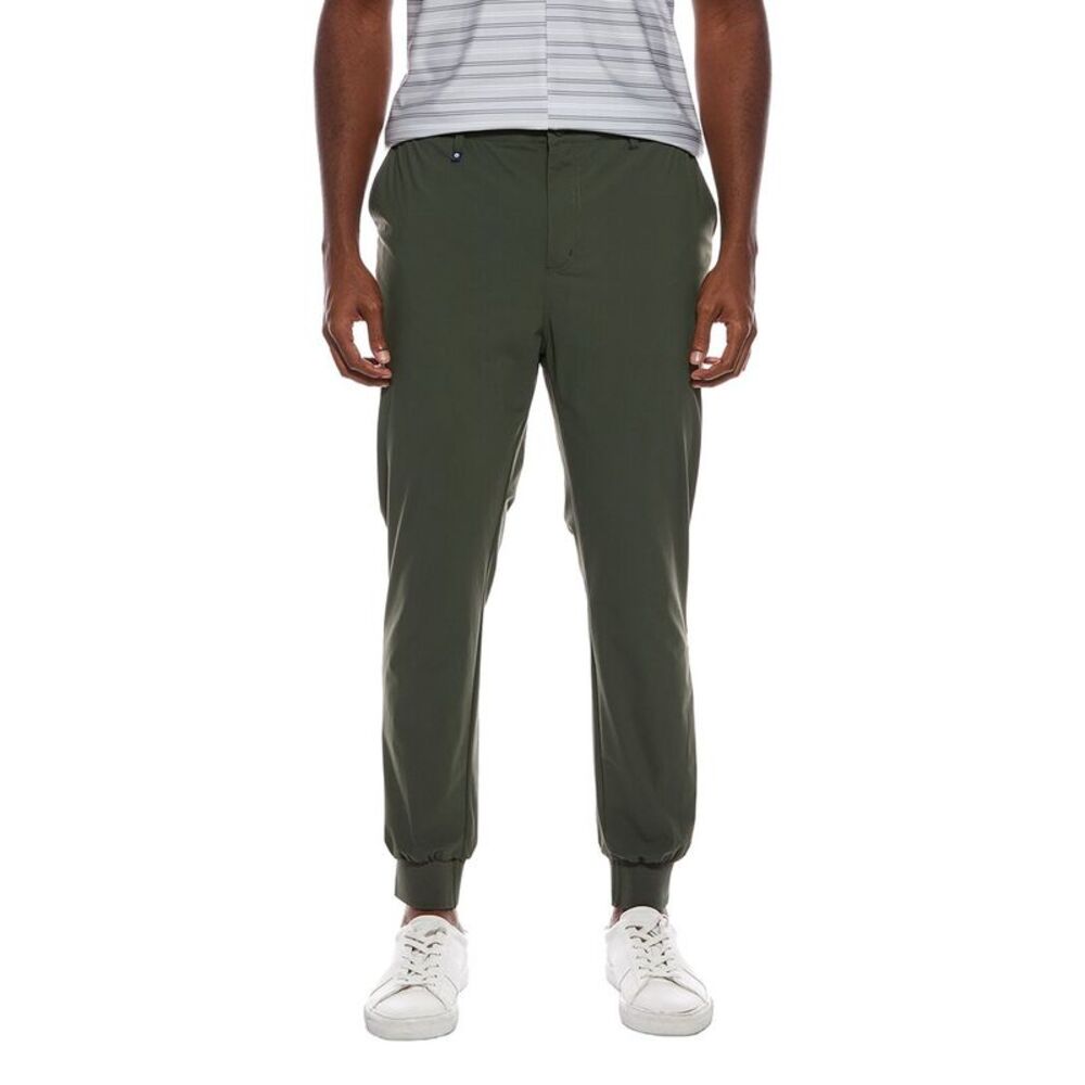 Ben Sherman Mens  4-Way Stretch Tech Jogger, Green